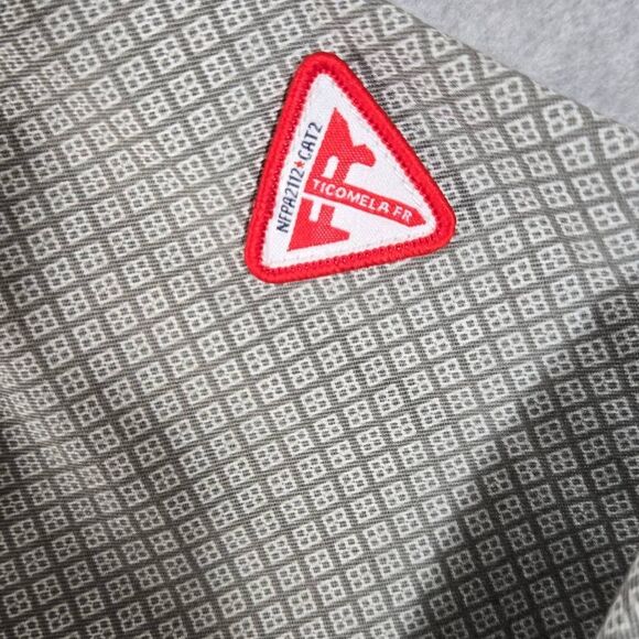 Ticomela FR Shirt Button Shirt XL Geometric Pattern Long Sleeve - Picture 3 of 12